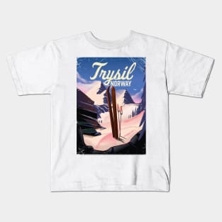 Trysil, Norway Ski poster Kids T-Shirt